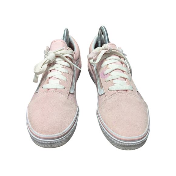 VANS Pig Suede Old Skool Shoes Sneakers Low Top Light Pink Leather Womens 7.5 - Picture 3 of 7